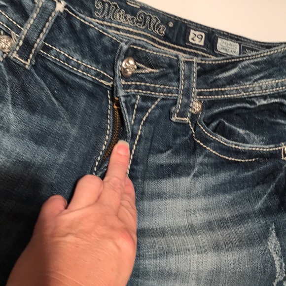 Miss me cuffed capri 29 bling gems jeans - Picture 9 of 12